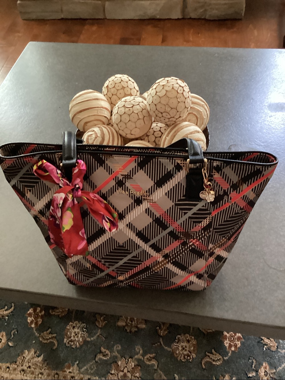 Vera Bradley slippery leather feel Tote Bag